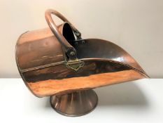 A Victorian copper coal receiver