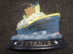 A cast metal door stop 