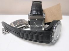 Three gent's wristwatches by ICE, Ted Baker and Fossil.