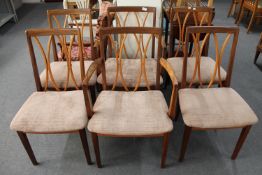 A set of six 20th century teak G-Plan dining chairs