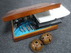 A canteen of Sheffield plate cutlery,