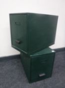 A pair of mid 20th century metal filing drawers CONDITION REPORT: 47cm long by 28cm