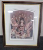 A framed Steven Doig Freddy Mercury Limited Edition framed print entitled 