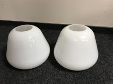 Six opaque glass light shades