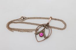 An Art Nouveau 9ct gold,