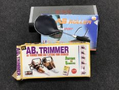 An ab trainer, ab roller,