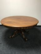 A Victorian mahogany tilt topped pedestal breakfast table