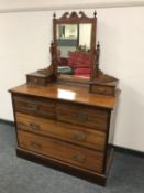 A late Victorian mahogany dressing chest,