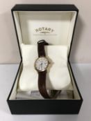 A boxed Rotary wristwatch
