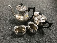 A four piece Viners Alpha plate tea service