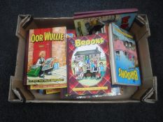 A collection of Oor Wullie and The Broons annuals
