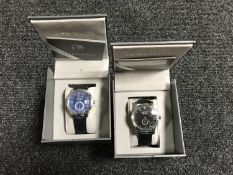 Two boxed gent's Globenfeld wristwatches