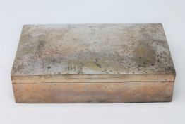 An Edwardian presentation silver cigarette box of military interest, inscribed 'Lt. A.G.