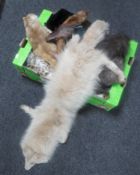 A box containing vintage clothing,