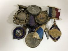 Commemorative medals, silver Temperance Lodge medal on ribbon dated 1927,