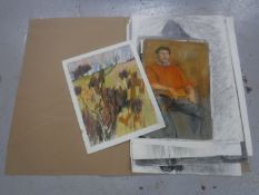 Donald James White : A folio containing fifteen drawings and prints, various subjects,