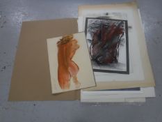 Donald James White : A folio containing fifteen drawings, various subjects, all parts unframed.