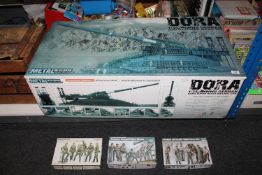 A Soar Art 1/35 scale WWII German 'Dora' railway gun plastic construction kit,
