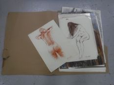 Donald James White : A folio containing fifteen drawings, various subjects, all parts unframed.