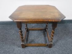 An oak barley twist low occasional table