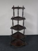 A five tier corner what not stand