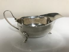A silver sauce boat, Birmingham marks,