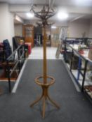 A Bentwood hat and coat stand