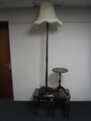 A nest of two mahogany coffee tables,