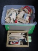 A quantity of Breo wooden train track,