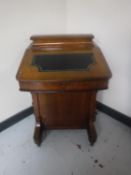 A Victorian inlaid walnut Davenport
