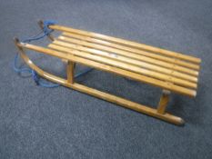 A vintage wooden sledge
