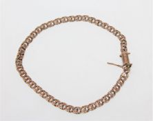 A yellow metal fancy link bracelet, 4.