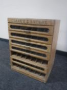 An early 20th century counter top haberdasher's cabinet CONDITION REPORT: 60cm