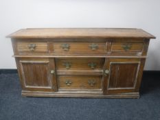 A Victorian pine dresser base