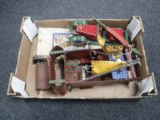 A box of vintage Meccano
