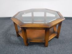 An octagonal Colonial style coffee table