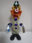 A Murano glass clown,