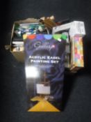 Two boxes of artist's equipment