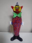 A Murano glass clown,