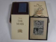 A Catholic dictionary, a Holy Bible and This is the Mass,