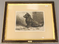 Herbert Thomas Dicksee (1862-1942) : Forgotten, etching, signed in pencil,