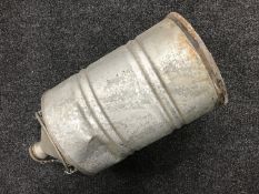 A vintage galvanised flagon