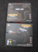 Two boxed Regimental Police electric mini uzi guns
