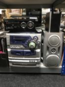 A Goodmans hi/fi system with speakers,