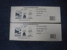 Two boxes of heavy duty bin bags