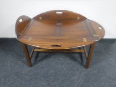 A butler's tray on stand