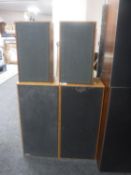A pair of teak cased Bentex speakers and one further pair