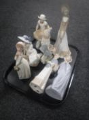 A tray of seven Spanish figures