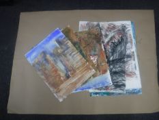 Donald James White : A folio containing twenty drawings, various subjects, all parts unframed.