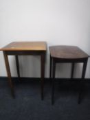 Two Edwardian occasional tables
